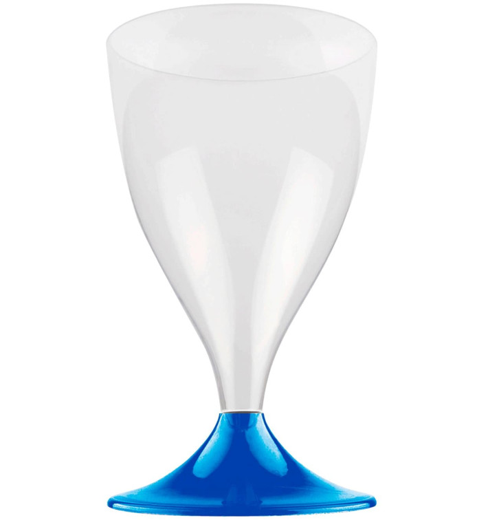 Plastic stamglas wijn blauw mediterranean 200ml 2P (400 stuks) Plastic stamglas wijn blauw mediterranean 200ml 2P (400 stuks)