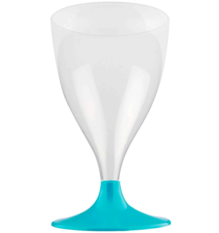 Plastic stamglas wijn turkoois 200ml 2P (20 stuks) Plastic stamglas wijn turkoois 200ml 2P (20 stuks)