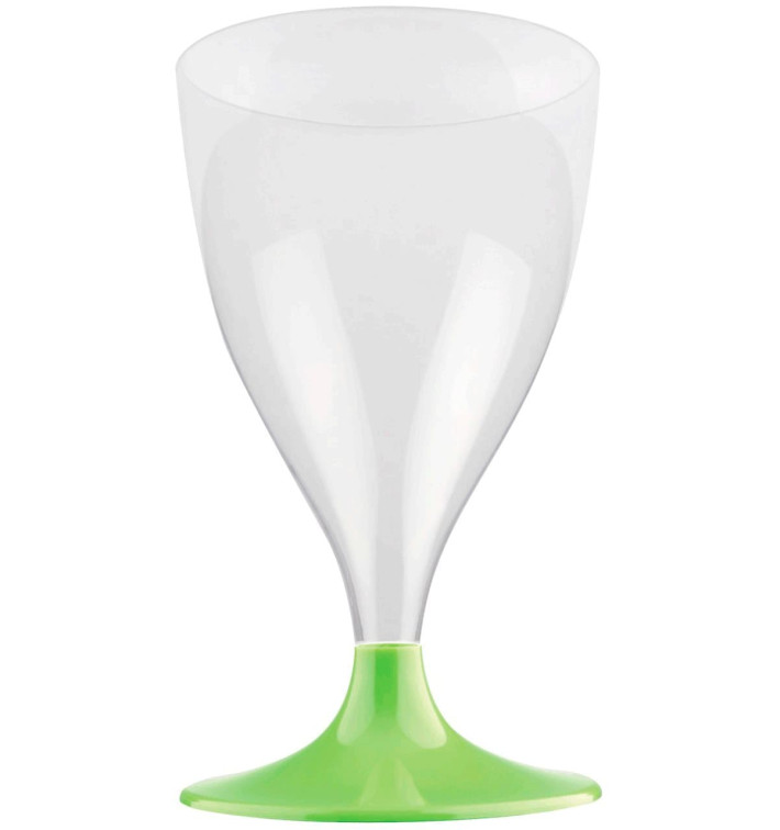 Plastic stamglas wijn limoengroen 200ml 2P (400 stuks) Plastic stamglas wijn limoengroen 200ml 2P (400 stuks)
