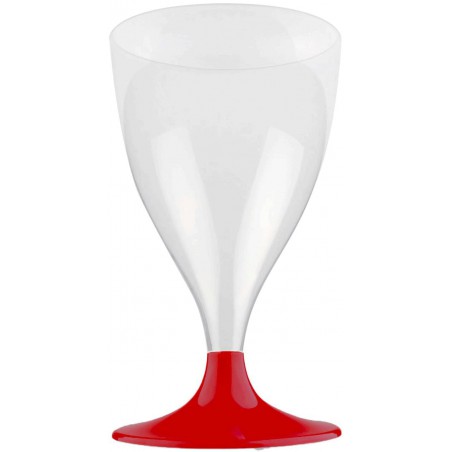 Plastic stamglas wijn bordeauxrood 200ml 2P (400 stuks)