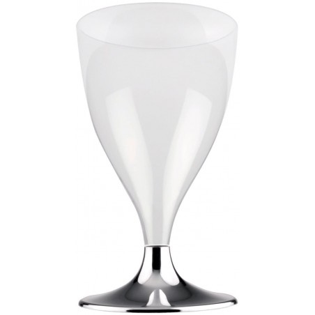 Herbruikbaar Wijnglas PS Crystal niquel chroom voet 200ml 2P (20 stuks)