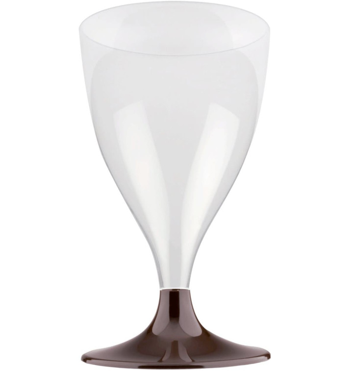 Plastic stamglas wijn bruin 200ml 2P (20 stuks) Plastic stamglas wijn bruin 200ml 2P (20 stuks)