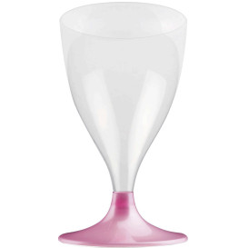 Plastic stamglas wijn roze parel 200ml 2P (20 stuks)