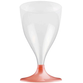 Plastic stamglas wijn perzik kleur parel 200ml 2P (400 stuks)