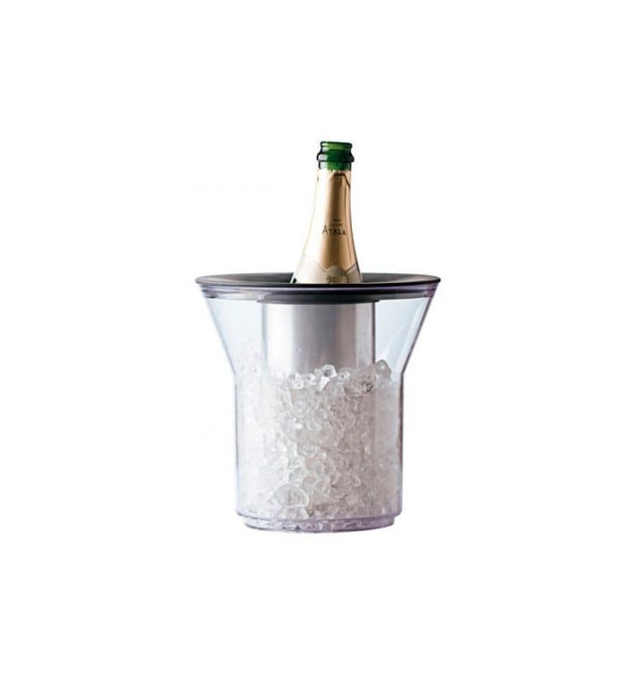 Plastic ijsemmer voor 1 fles transparant PCTA (1 stuk) Plastic ijsemmer voor 1 fles transparant PCTA (1 stuk)