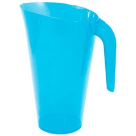 Plastic pot PS Herbruikbaar turkoois 1.500 ml (1 stuk)