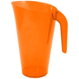 Plastic pot PS Herbruikbaar oranje 1.500 ml (1 stuk)