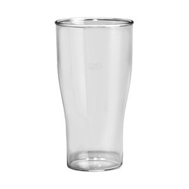 Plastic Pint glas SAN Herbruikbaar transparant 350ml (100 stuks)