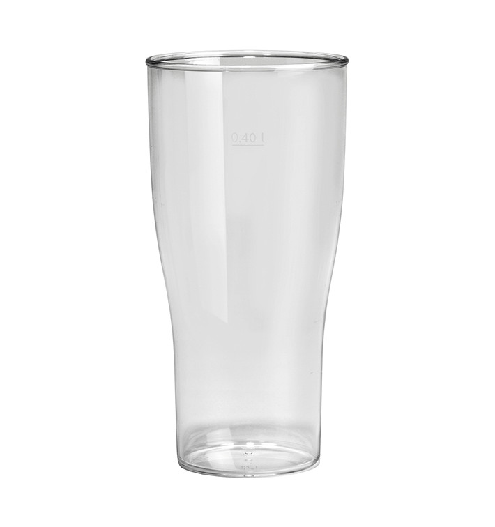 Plastic Pint glas SAN Herbruikbaar transparant 400ml (5 stuks) Plastic Pint glas SAN Herbruikbaar transparant 400ml (5 stuks)