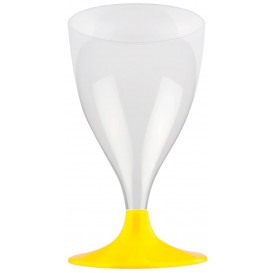 Plastic stamglas wijn geel 200ml 2P (20 stuks)