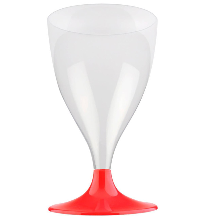 Plastic stamglas wijn rood transparant 200ml 2P (400 stuks) Plastic stamglas wijn rood transparant 200ml 2P (400 stuks)
