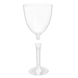 Plastic stamglas wijn transparant verwijderbare stam 300ml (20 stuks)