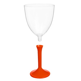 Plastic stamglas wijn rood verwijderbare stam 300ml (200 stuks)