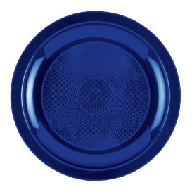Plastic bord Plat blauw "Rond vormig" PP Ø18,5 cm (50 stuks) 