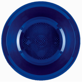 Plastic bord Diep blauw "Rond vormig" PP Ø19,5 cm (600 stuks)