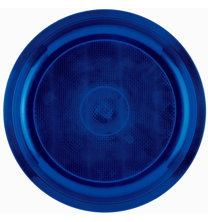 Plastic bord blauw "Rond vormig" PP Ø29 cm (300 stuks) Plastic bord blauw "Rond vormig" PP Ø29 cm (300 stuks)
