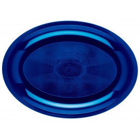 Plastic schotel microgolfbaar Ovaal vormig blauw "Rond vormig" 31,5x22 cm (300 stuks)
