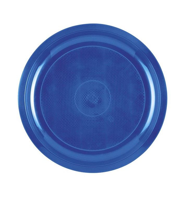 Plastic bord mediterranean blauw "Rond vormig" PP Ø29 cm (25 stuks) Plastic bord mediterranean blauw "Rond vormig" PP Ø29 cm (25 stuks)