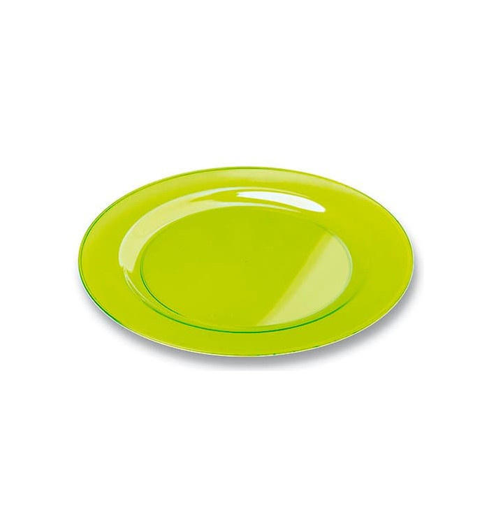 Plastic bord Rond vormig extra sterk groen 19cm (10 stuks) 