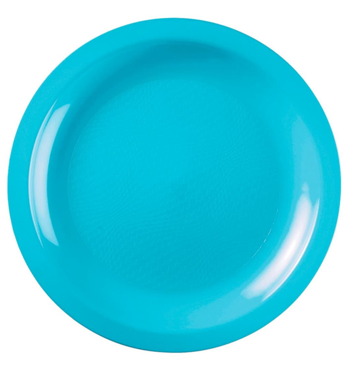 Plastic bord Plat turkoois Rond vormig PP Ø22 cm (50 stuks) Plastic bord Plat turkoois Rond vormig PP Ø22 cm (50 stuks)