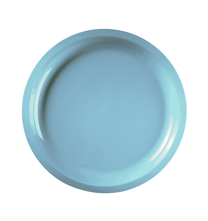 Plastic bord turkoois Rond vormig PP Ø29 cm (300 stuks) Plastic bord turkoois Rond vormig PP Ø29 cm (300 stuks)