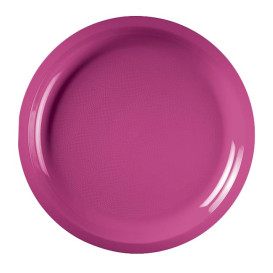 Plastic bord fuchsia "Rond vormig" PP Ø29 cm (25 stuks) 