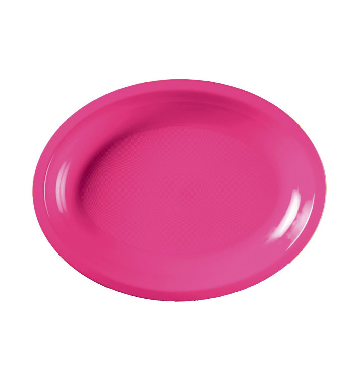 Plastic schotel microgolfbaar Ovaal vormig fuchsia 25,5x19 cm (50 stuks) Plastic schotel microgolfbaar Ovaal vormig fuchsia 25,5x19 cm (50 stuks)