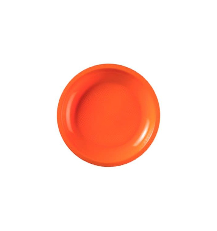 Plastic bord Plat oranje "Rond vormig" PP Ø22 cm (50 stuks) Plastic bord Plat oranje "Rond vormig" PP Ø22 cm (50 stuks)