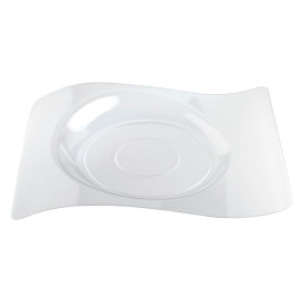 Plastic bord PS "voorma" transparant 22x18 cm (12 stuks) 
