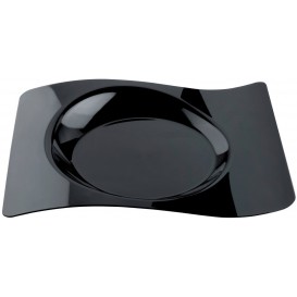 Plastic bord "voorma" zwart 28x23 cm (12 stuks) 