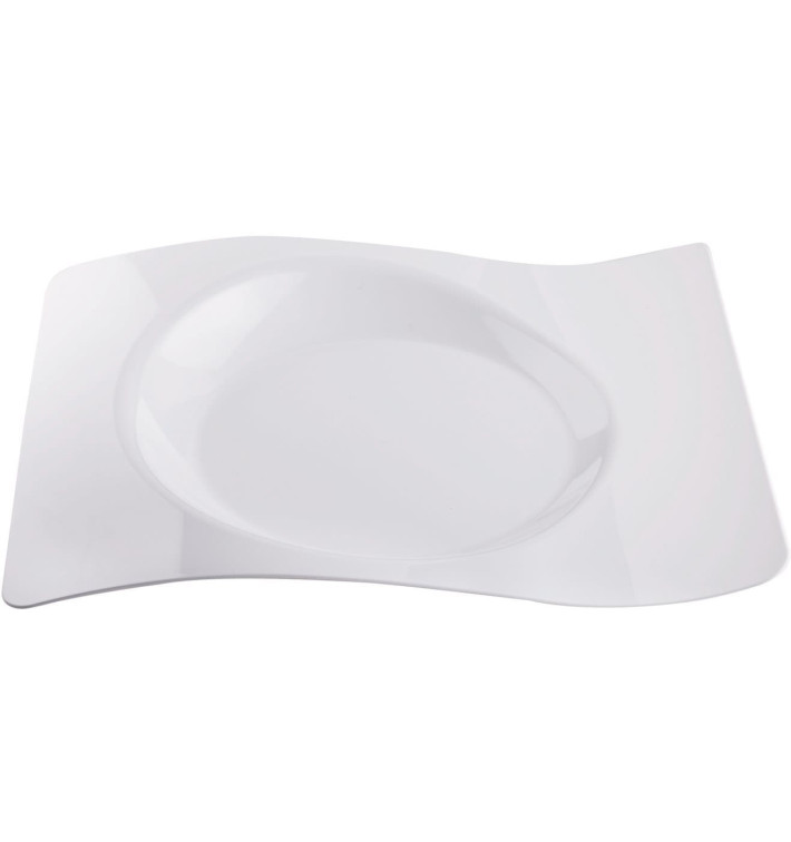 Plastic bord "voorma" wit 28x23 cm (12 stuks) Plastic bord "voorma" wit 28x23 cm (12 stuks)