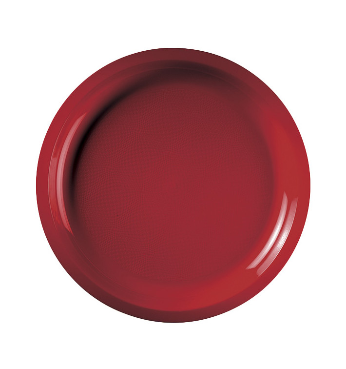 Plastic bord rood "Rond vormig" PP Ø29 cm (25 stuks) Plastic bord rood "Rond vormig" PP Ø29 cm (25 stuks)