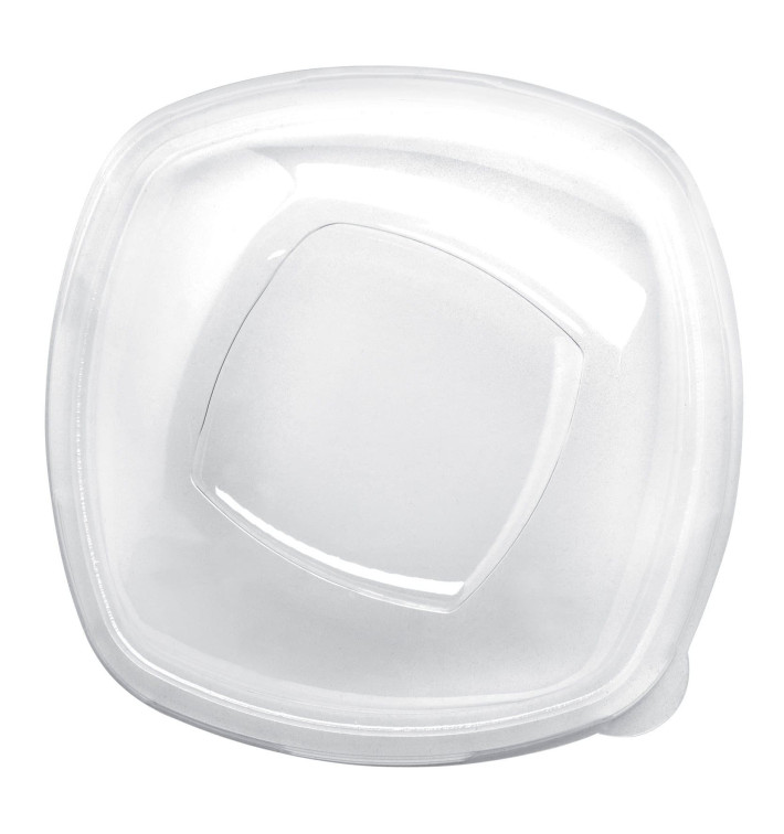 Plastic PET Deksel Kristal "Vierkant" Ø21cm (3 stuks) Plastic PET Deksel Kristal "Vierkant" Ø21cm (3 stuks)