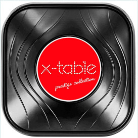 Plastic Kom PP Vierkant "X-Table" zwart 18x18cm (8 stuks) 