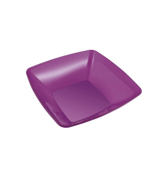Plastic Kom PS Kristal Hard aubergine kleur 3500ml 28x28cm (20 stuks) Plastic Kom PS Kristal Hard aubergine kleur 3500ml 28x28cm (20 stuks)