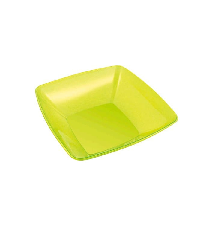 Plastic Kom PS Kristal Hard groen 3500ml 28x28cm (20 stuks) Plastic Kom PS Kristal Hard groen 3500ml 28x28cm (20 stuks)