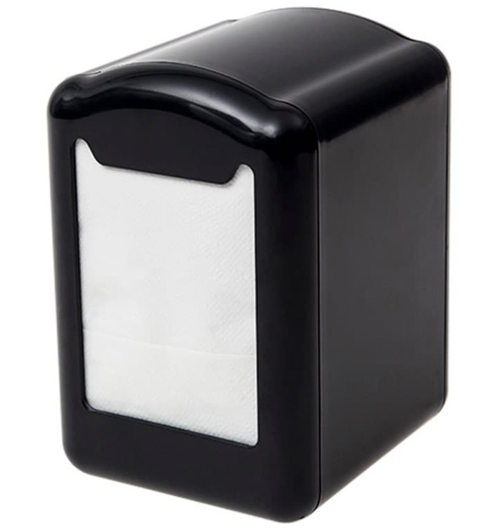 Servet plastic dispenser "Miniservis" zwart 17x17cm (1 stuk) Servet plastic dispenser "Miniservis" zwart 17x17cm (1 stuk)