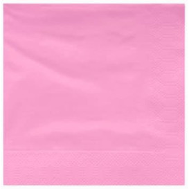 Papieren servet roze rand 40x40cm (50 stuks)