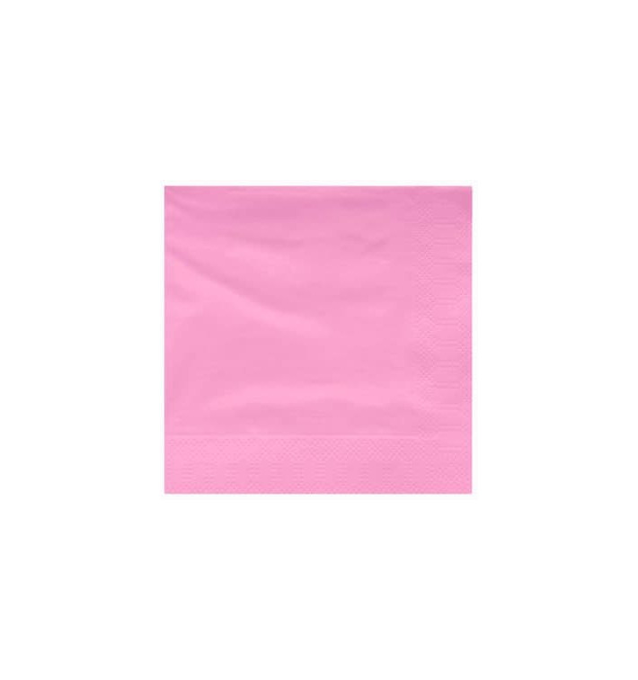 Papieren servet roze rand 40x40cm (1200 stuks) Papieren servet roze rand 40x40cm (1200 stuks)