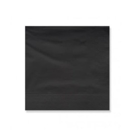 Papieren servet zwarte rand 25x25cm 2C (3400 stuks)