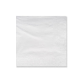 Papieren servet witte rand 25x25cm 2C (200 stuks)