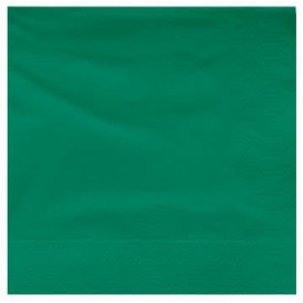 Papieren servet groene rand 25x25cm 2C (3400 stuks)