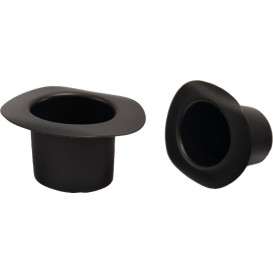 Plastic Proeving Kom met hoed design PP "Hot voorm" zwart 60ml (144 stuks)