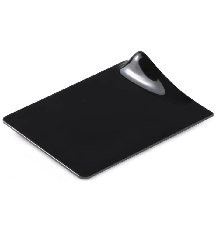 Proeving Plastic bord PS Vierkant "GOGO" zwart 9x10.5cm (400 stuks) Proeving Plastic bord PS Vierkant "GOGO" zwart 9x10.5cm (400 stuks)