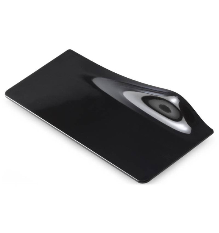 Proeving Plastic bord PS Rechthoekige vorm "GOGO" zwart 14x5.8cm (40 stuks) Proeving Plastic bord PS Rechthoekige vorm "GOGO" zwart 14x5.8cm (40 stuks)