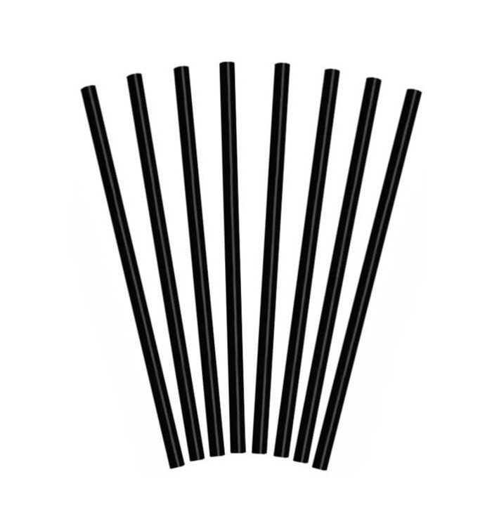Plastic recht PS rietje voor Frappé zwart Ø0,8cm 25cm (10000 stuks) Plastic recht PS rietje voor Frappé zwart Ø0,8cm 25cm (10000 stuks)