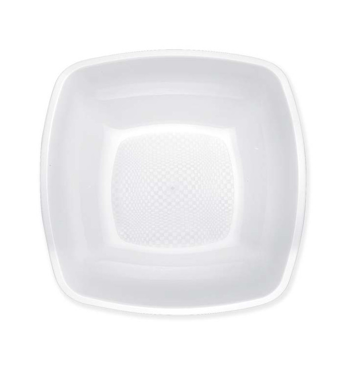 Plastic bord Diep wit Vierkant PP 18 cm (25 stuks) Plastic bord Diep wit Vierkant PP 18 cm (25 stuks)