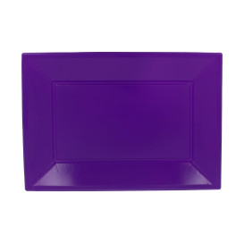 Plastic dienblad lila 33x22,5cm (3 stuks) 