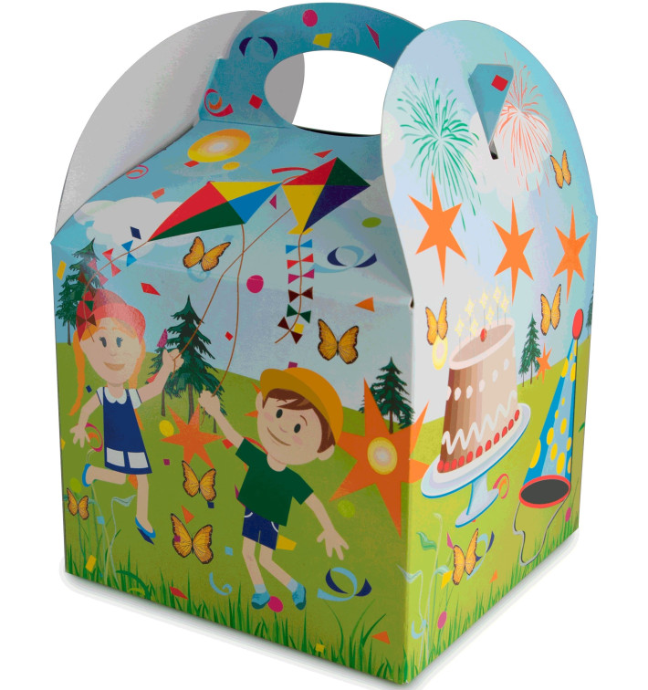 Papieren kindermaaltijd doos Parten 1,31x1,31x1,15cm (25 stuks) Papieren kindermaaltijd doos Parten 1,31x1,31x1,15cm (25 stuks)