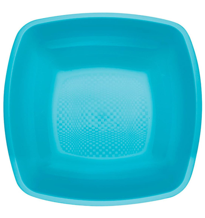Plastic bord Diep turkoois Vierkant PP 18 cm (300 stuks) Plastic bord Diep turkoois Vierkant PP 18 cm (300 stuks)